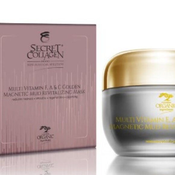 SECRET COLLAGEN Multi Vitamin E A & C Magnetic Mud Revitalizing Mask 9 AVAIL - Picture 1 of 5